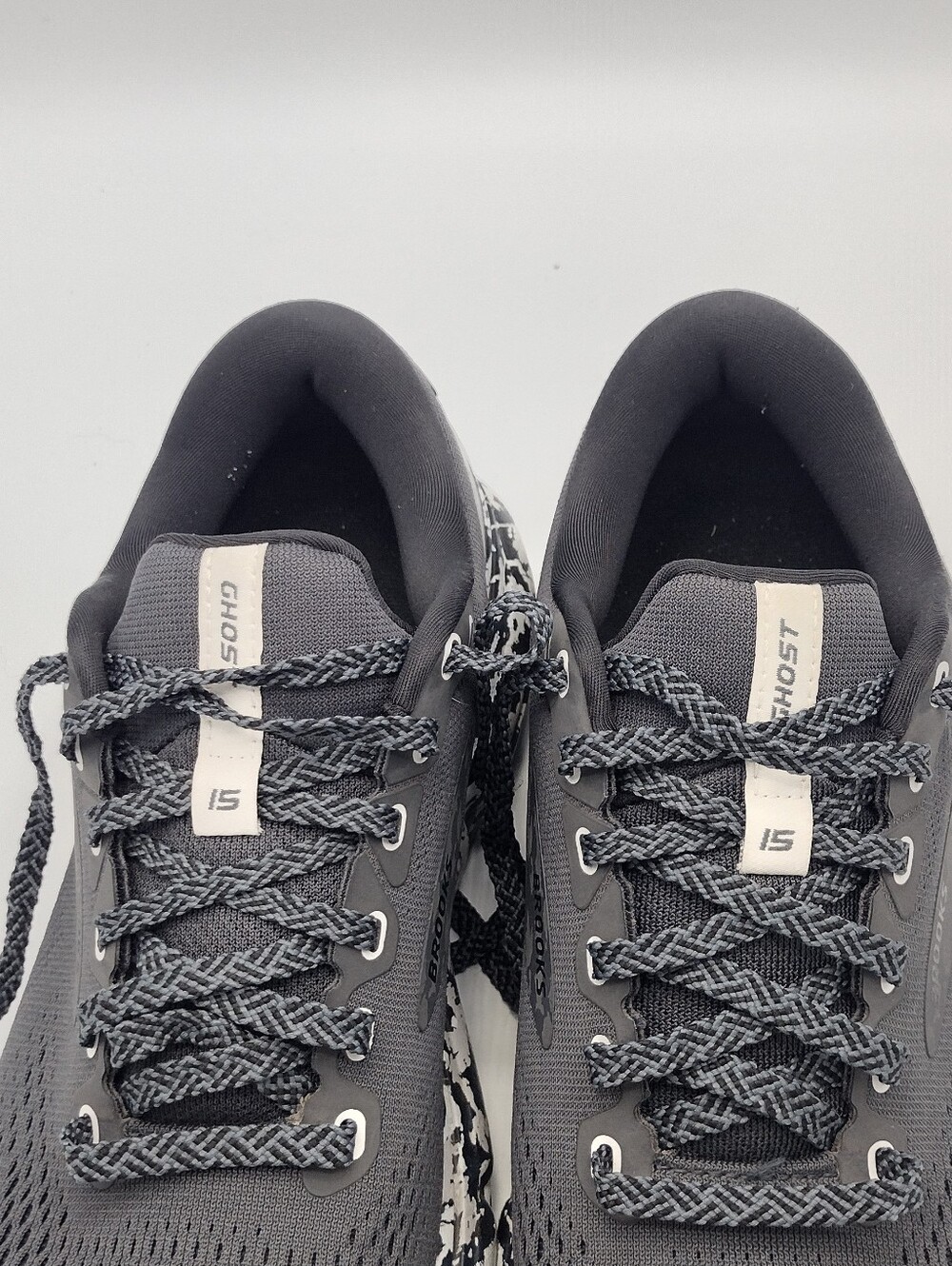 Brooks Ghost 15 Women's Size 9 B Black Grey, Camo Running Jogging Walking Shoes - Picture 7 of 10